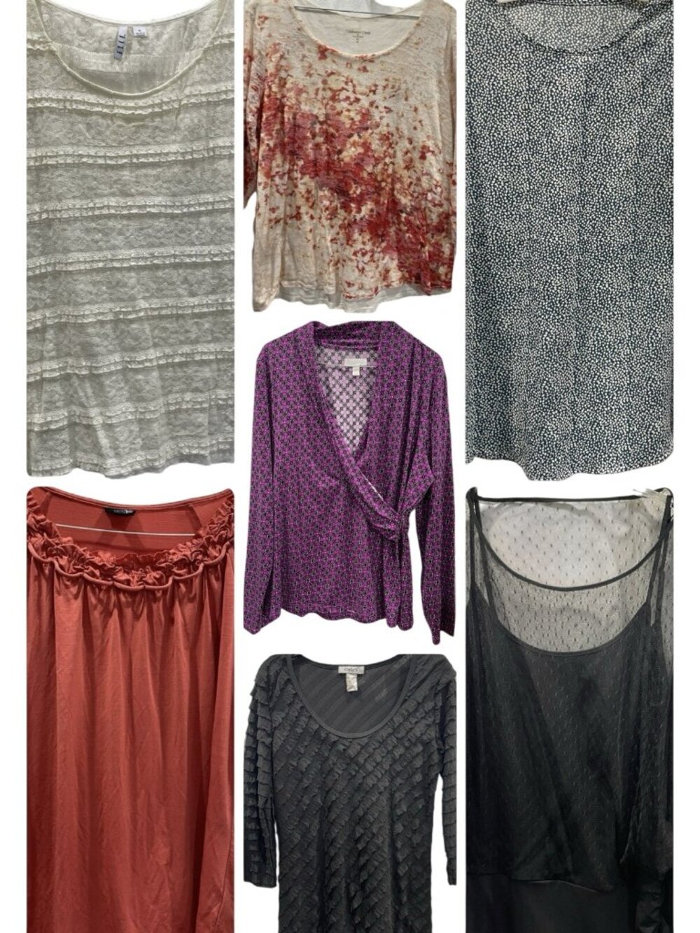 Womens Blouse Lot XL Business Casual Office Preppy Boho Career Cocktail Party